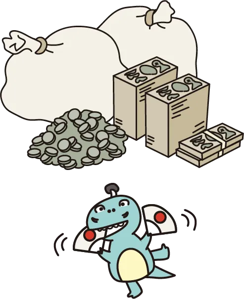 資金の支援を募集するイラスト