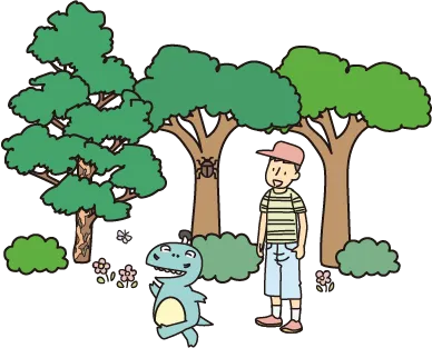 自然体験による心身の健康のイラスト